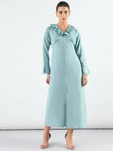 PowerSutra Women Georgette Fit & Flare Midi Dress