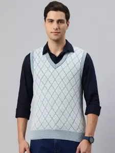 Pierre Carlo Men Argyle Checked Sweater Vest