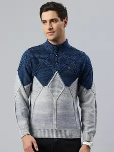 Pierre Carlo Men Colourblocked Pullover