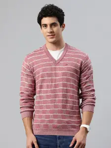 Pierre Carlo Men Geometric Self Design Pullover