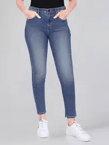 Wrangler Women Skinny Fit High-Rise Heavy Fade Stretchable Jeans