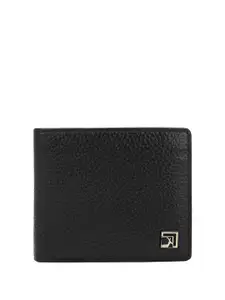 Da Milano Men Textured Leather Two Fold Wallet