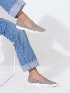 Sherrif Shoes Women Solid Ballerinas Flats