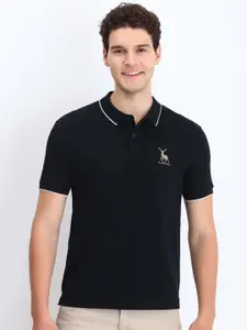 Allen Solly Men Solid Polo Collar Cotton T-shirt