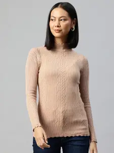 Pierre Carlo High Neck Ribbed Pullover