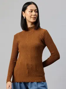 Pierre Carlo High Neck Ribbed Pullover