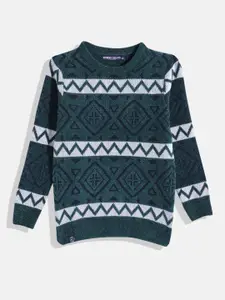 Monte Carlo Boys Geometric Design Woollen Pullover