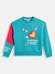 Monte Carlo Teen Girls Typography Printed Sweatshirt