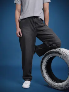 The Roadster Life Co. Men Skater Fit Heavy Fade Pure Cotton Jeans