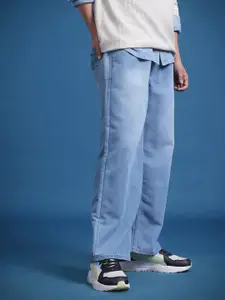 The Roadster Life Co. Men Wide Leg Light Fade Stretchable Jeans