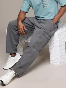 The Roadster Life Co. Men Pure Cotton Baggy Fit Cargo Style Jeans