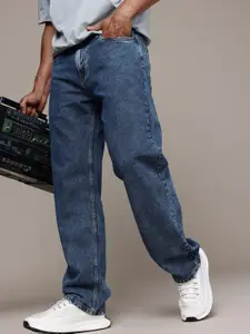 The Roadster Life Co. Men Pure Cotton Loose Relaxed Fit Light Fade Jeans