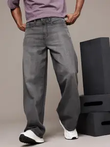 The Roadster Life Co. Men Pure Cotton Wide Leg Heavy Fade Jeans