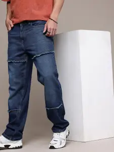 The Roadster Life Co. Men Pure Cotton Straight Fit Heavy Fade Stretchable Jeans