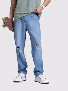 The Roadster Life Co. Men Relaxed Fit Mildly Distressed Light Fade Jeans