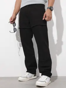 The Roadster Life Co. Men Pure Cotton Straight Loose Fit Panelling Frayed Jeans