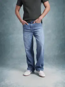 The Roadster Life Co. Men Wide Leg Mid-Rise Light Fade Jeans