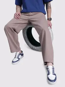 The Roadster Life Co. Men Mid-Rise Pure Cotton Wide Leg Jeans