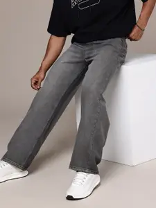 The Roadster Life Co. Men Pure Cotton Wide Leg Light Fade Jeans