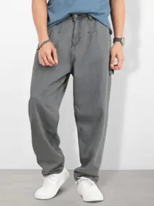 The Roadster Life Co. Men Skater Fit Light Fade Pure Cotton Jeans