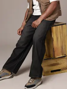 The Roadster Life Co. Men Wide Leg Light Fade Pure Cotton Jeans