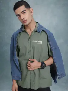 The Roadster Life Co. Relaxed Fit Drop-Shoulder Sleeves Pure Cotton Casual Shirt