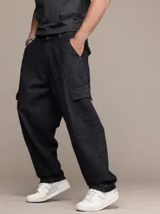 The Roadster Life Co. Men Pure Cotton Baggy Fit Cargo Jeans