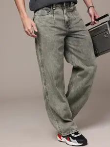 The Roadster Life Co. Men Pure Cotton Wide Leg Light Fade Jeans