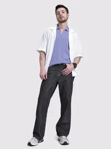 The Roadster Life Co. Men Mid-Rise Pure Cotton Flared Fit Light Fade Jeans