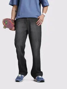 The Roadster Life Co. Men Mid-Rise Pure Cotton Flared Fit Light Fade Jeans