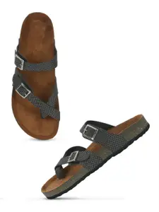 Lavie Women Printed Open Toe Flats with Buckles