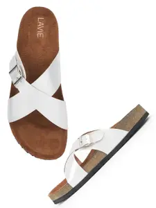 Lavie Women Buckled Open Toe Flats