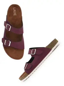 Lavie Women Open Toe Round Toe Flats with Buckles