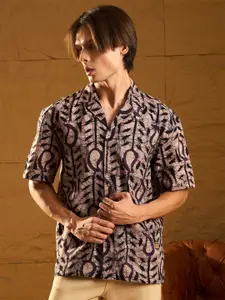 DENNISON Block Printed Oversized Casual Shirt