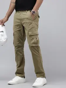 U.S. Polo Assn. Denim Co. Men Straight Fit Cargos Trousers