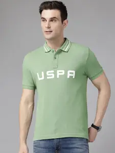 U.S. Polo Assn. Denim Co. Brand Logo Print Polo Collar Pure Cotton Slim Fit T-shirt