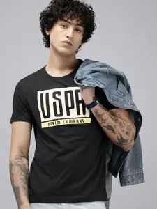 U.S. Polo Assn. Denim Co. Brand Logo Printed Pure Cotton Slim Fit T-shirt
