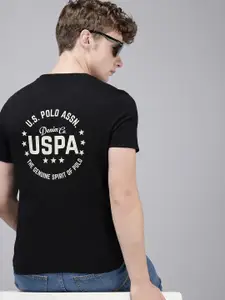 U.S. Polo Assn. Denim Co. Brand Logo Printed Pure Cotton Slim Fit T-shirt