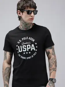 U.S. Polo Assn. Denim Co. Brand Logo Printed Pure Cotton Slim Fit T-shirt
