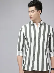 U.S. Polo Assn. Tailored Fit Striped Pure Cotton Casual Shirt