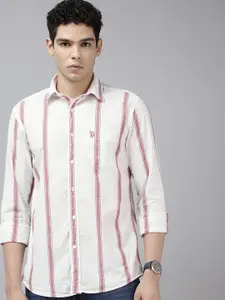 U.S. Polo Assn. Denim Co. Vertical Stripes Pure Cotton Casual Shirt