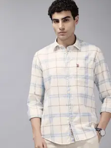 U.S. Polo Assn. Denim Co. Checked Pure Cotton Casual Shirt