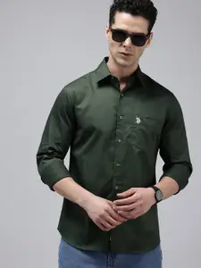 U.S. Polo Assn. Tailored Fit Opaque Casual Shirt