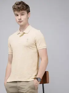 U.S. Polo Assn. Floral Printed Polo Collar Pure Cotton Slim Fit T-shirt