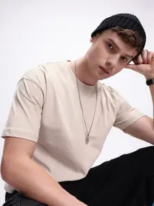 Kook N Keech Men Drop-Shoulder Sleeves Pure Cotton T-shirt