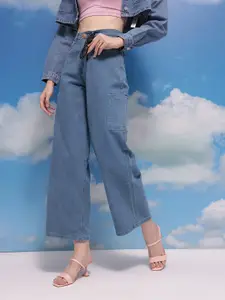 CORSICA Women High-Rise Cargo Style Jeans