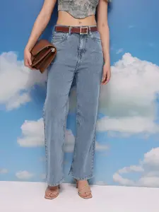 CORSICA Women Straight Fit Mid-Rise Stretchable Jeans