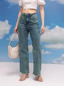 CORSICA Women Straight Fit Vintage Wash Stretchable Jeans