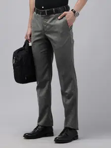 Park Avenue Men Checked Formal Trousers