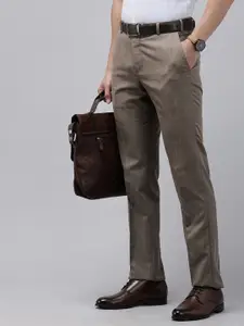 Park Avenue Men Checked Formal Trousers